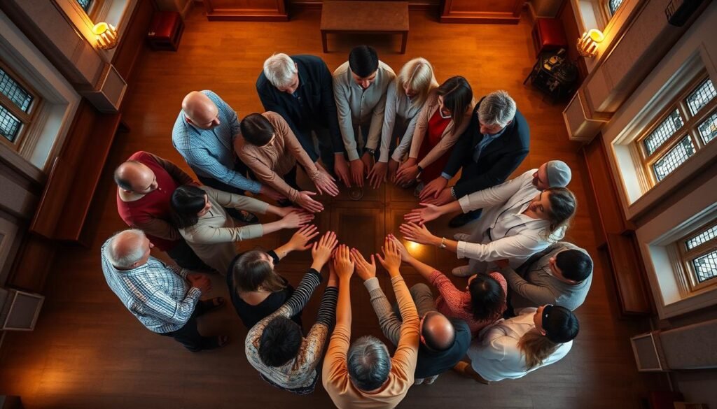 Verbundene Gemeinschaft beim Stadtgebet Zwickau